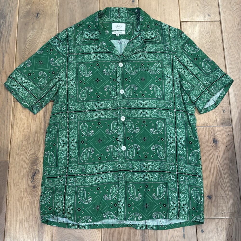 Nikben Green Paisley Button-Up Shirt